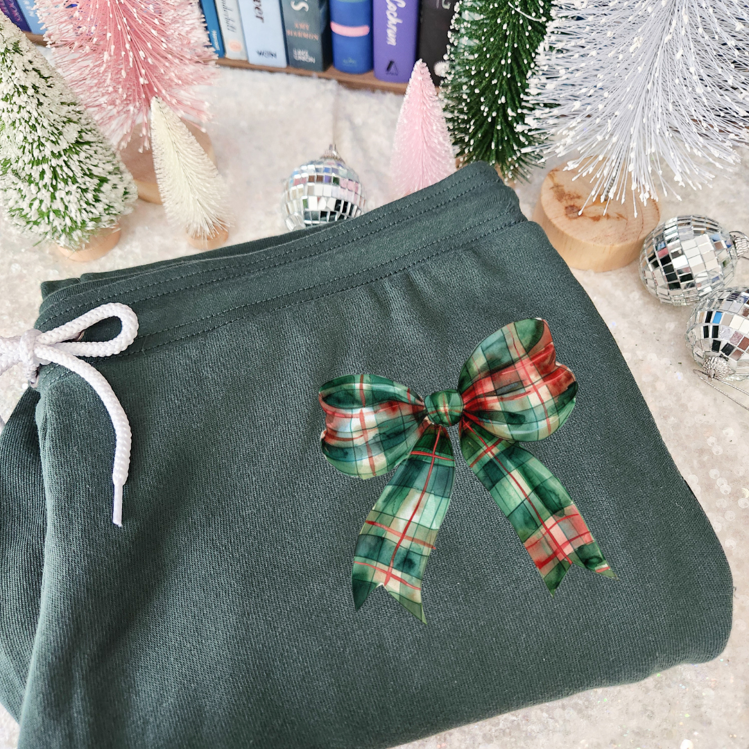 Coquette Christmas Bow Jogger Sweatpants