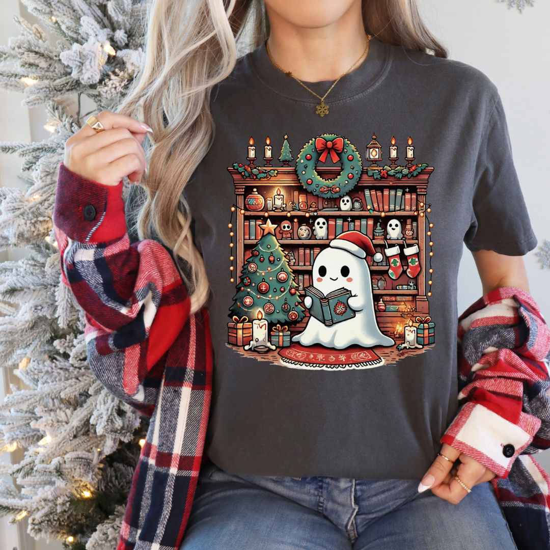 Holiday Haunted Library T-Shirt