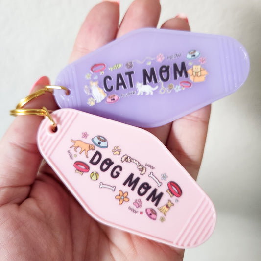 Dog Mom Motel Keychain
