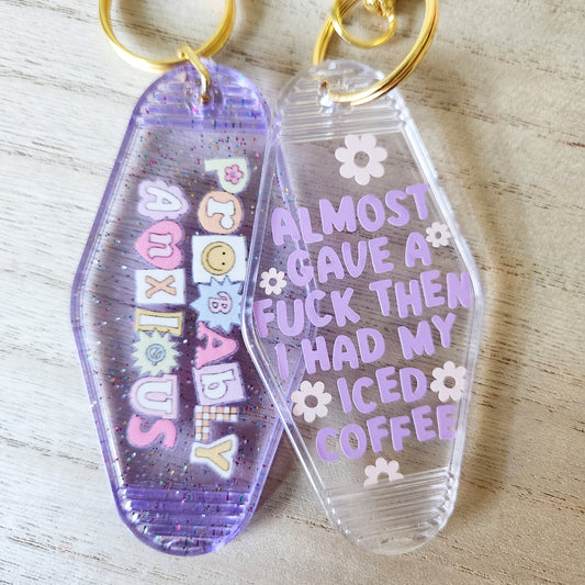 Almost Gave An F Motel Keychain