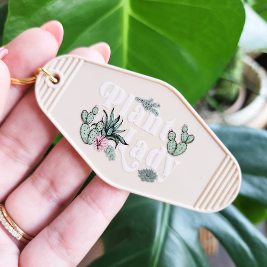 Plant Lady Motel Keychain