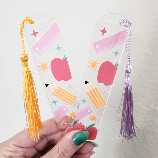 Teacher & School Bookmark