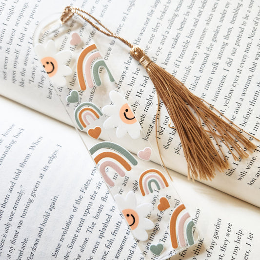 Boho Rainbows & Daisies Bookmark