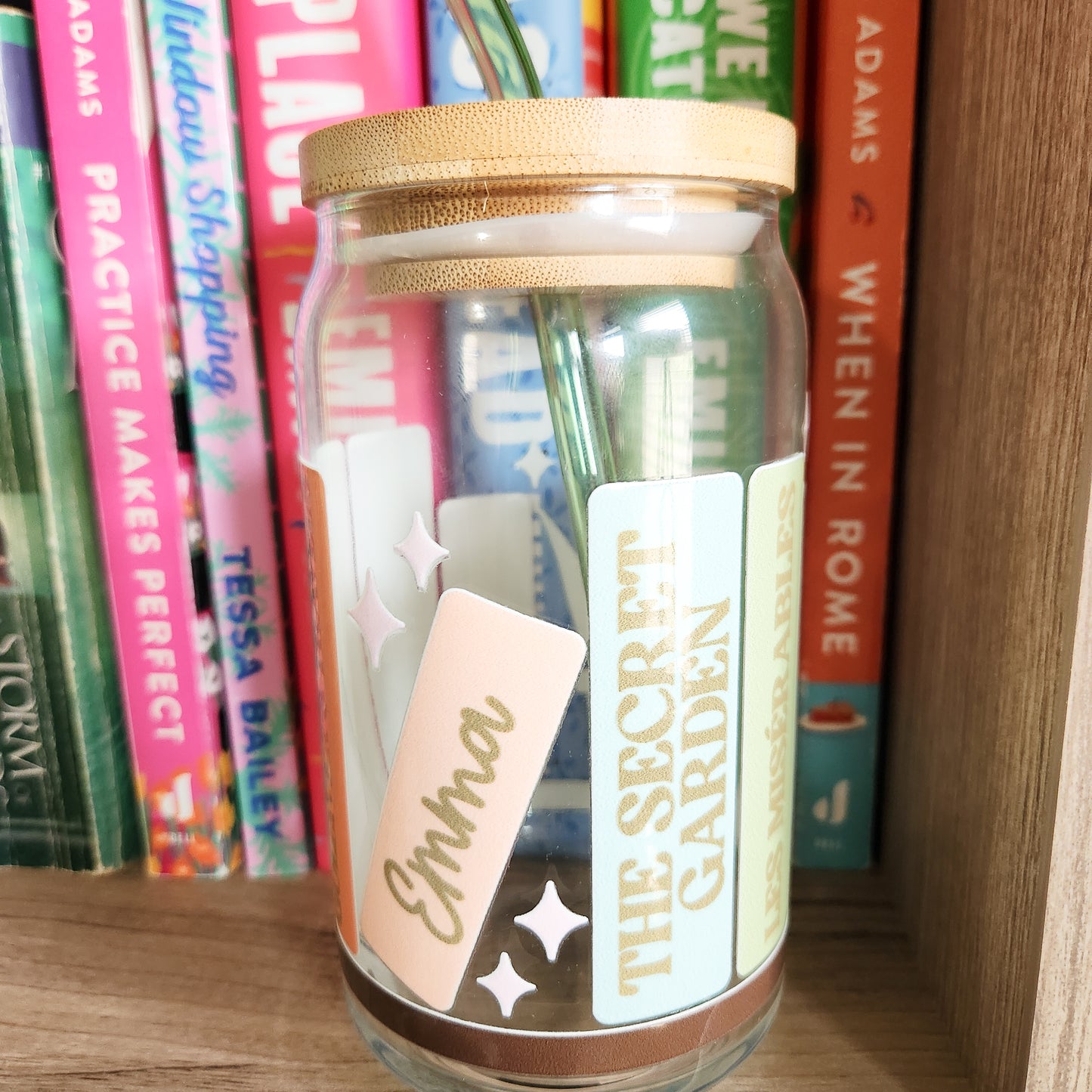 Classics Bookself Glass Can Cup