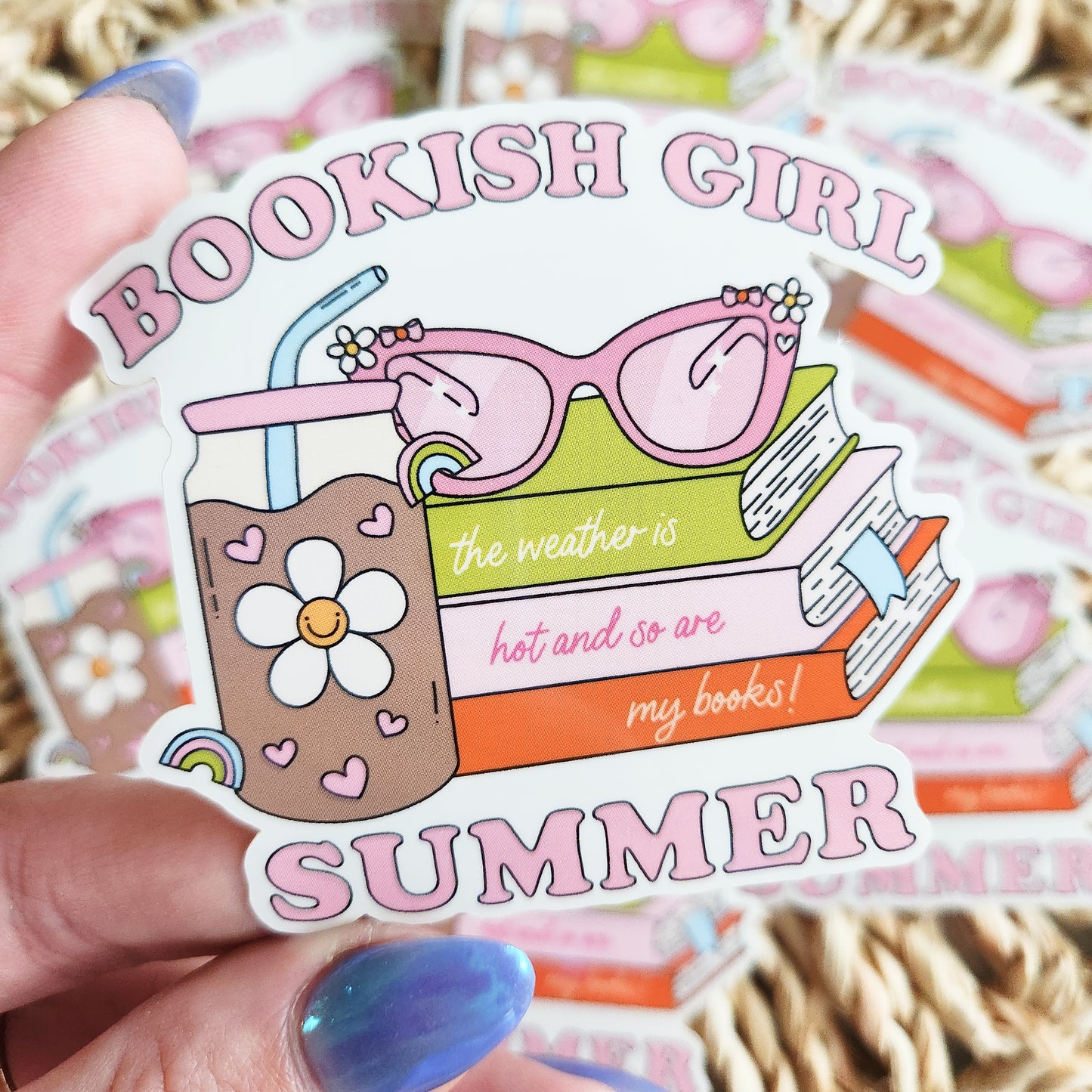 Bookish Girl Summer Sticker