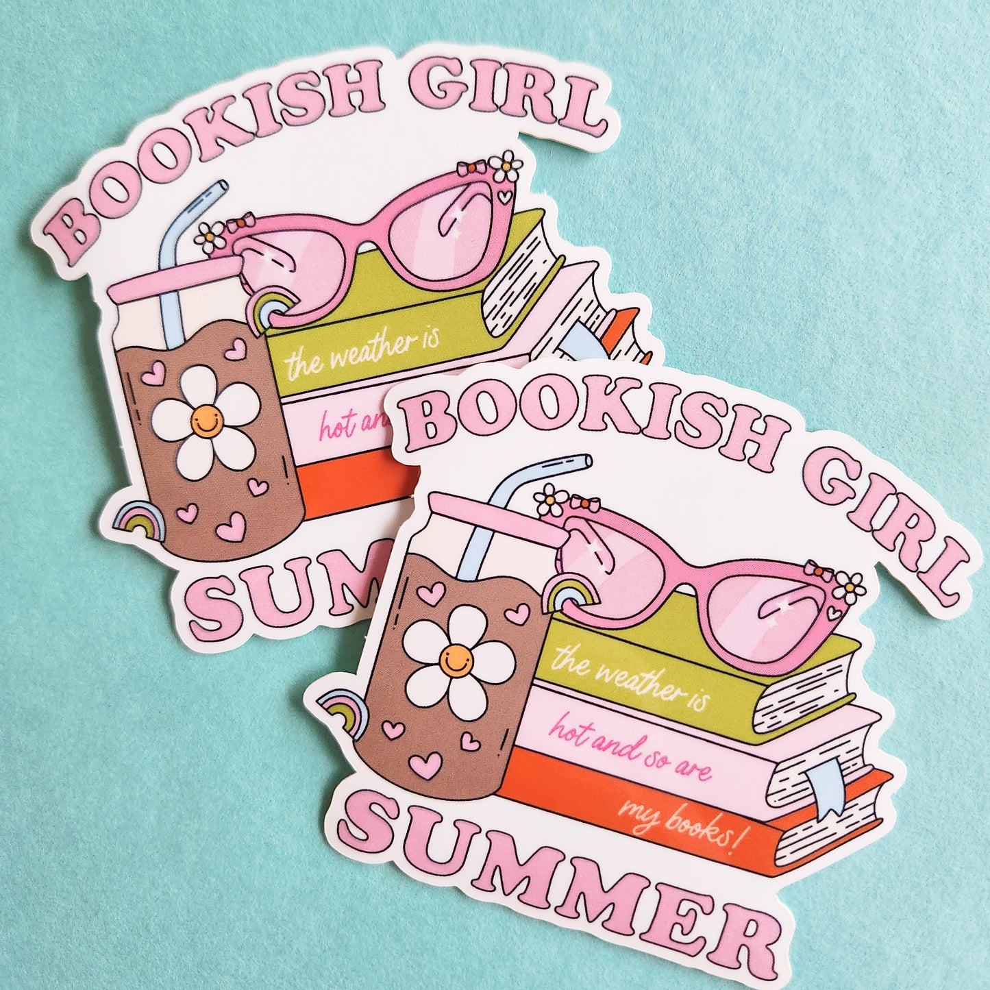 Bookish Girl Summer Sticker