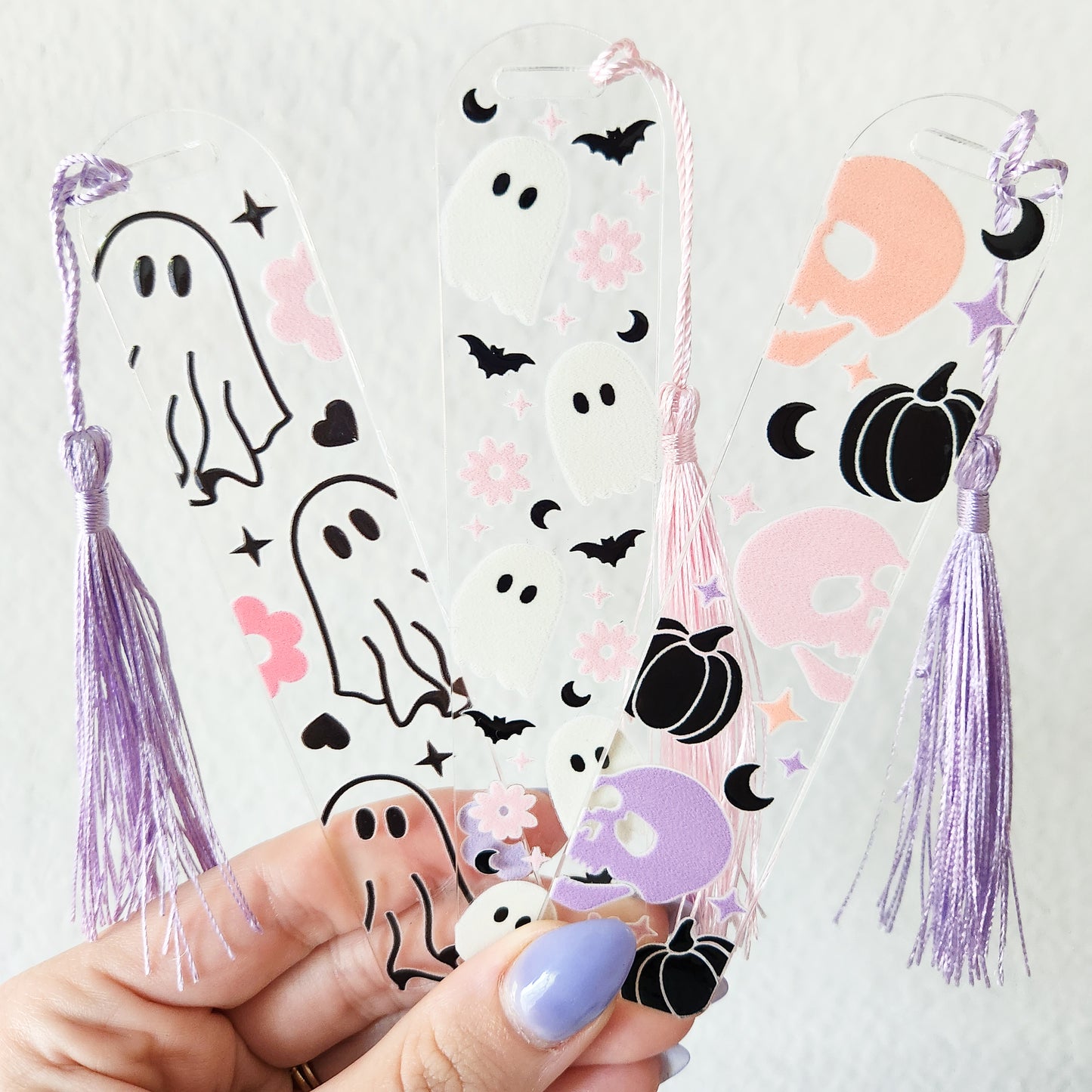 Retro Pastel Ghosts Bookmark