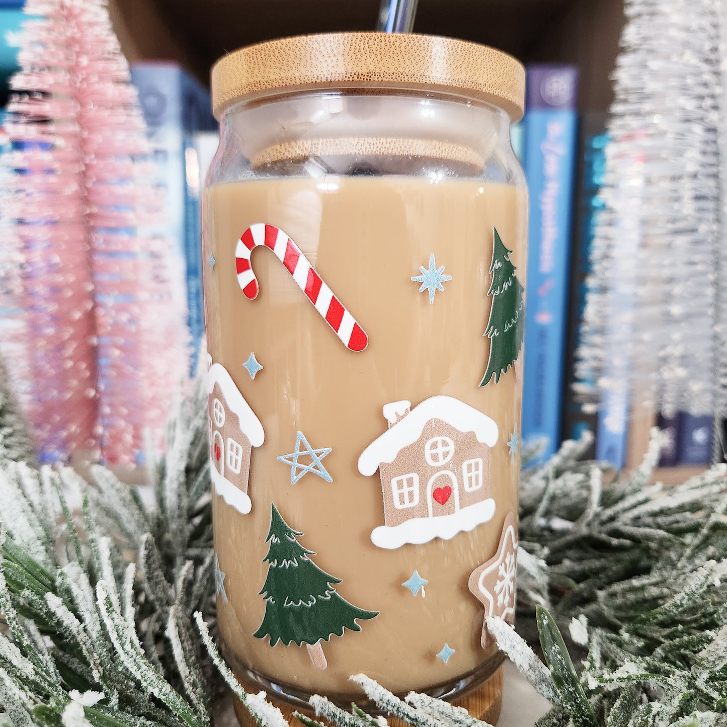 Gingerbread Forest Glass Cup