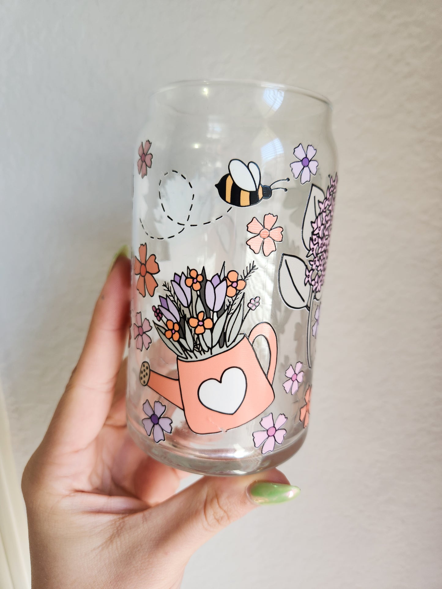 Gardening Girl Glass Cup