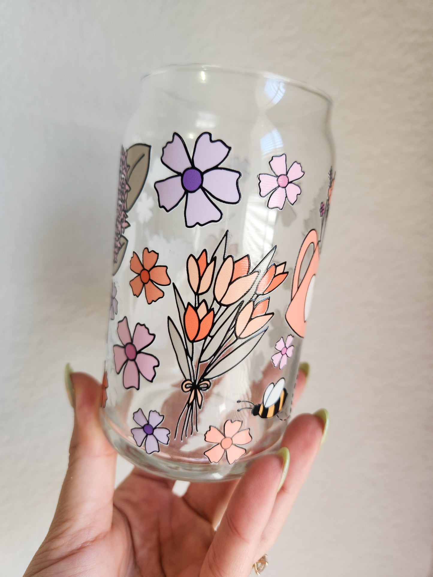Gardening Girl Glass Cup