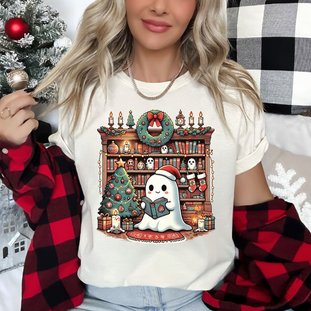 Holiday Haunted Library T-Shirt