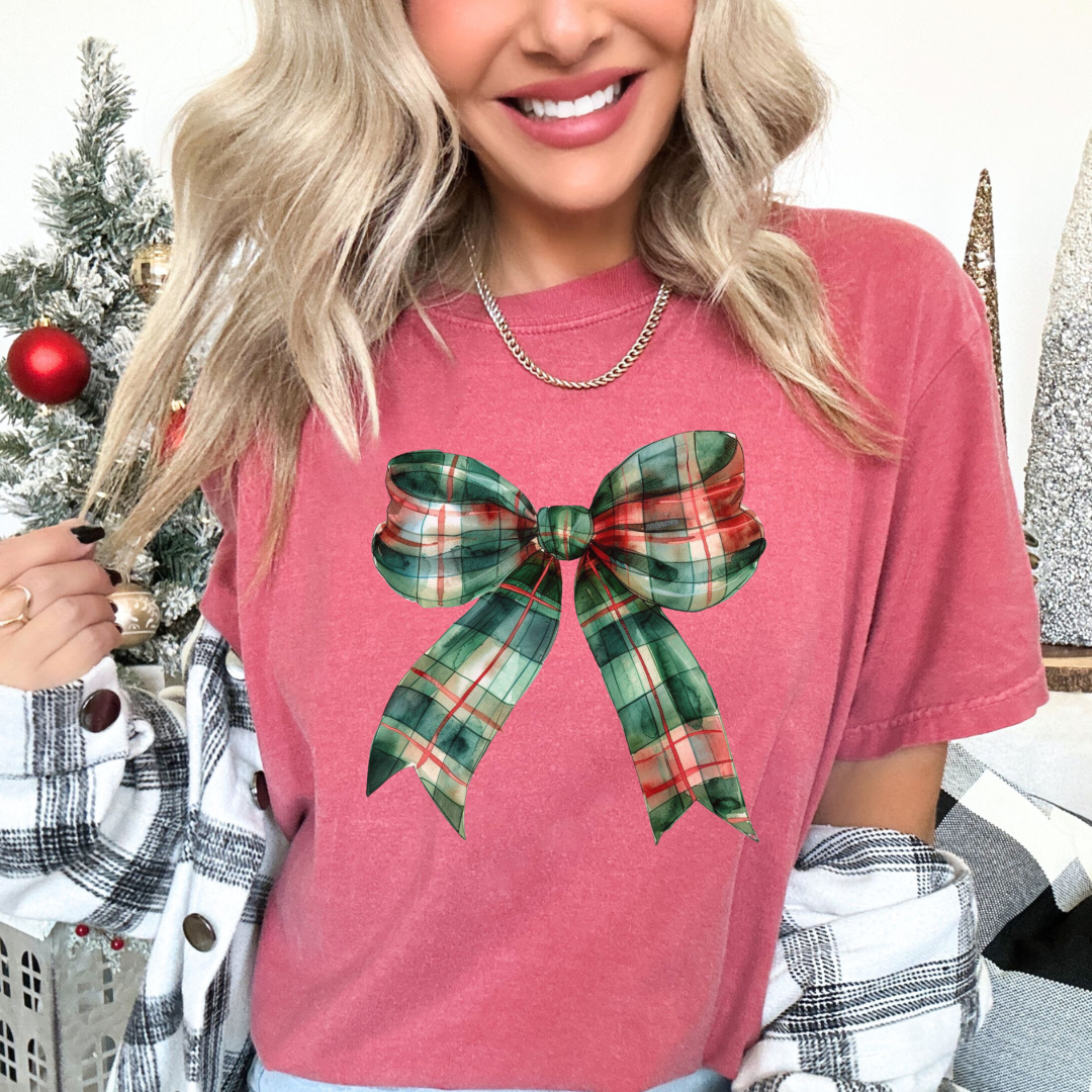 Coquette Christmas Bow T-Shirt