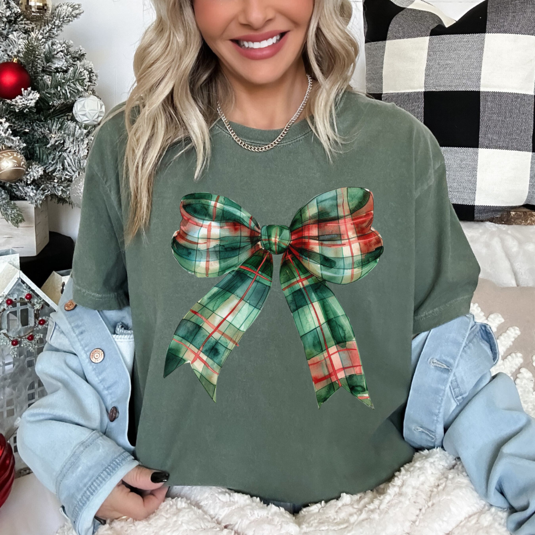 Coquette Christmas Bow T-Shirt