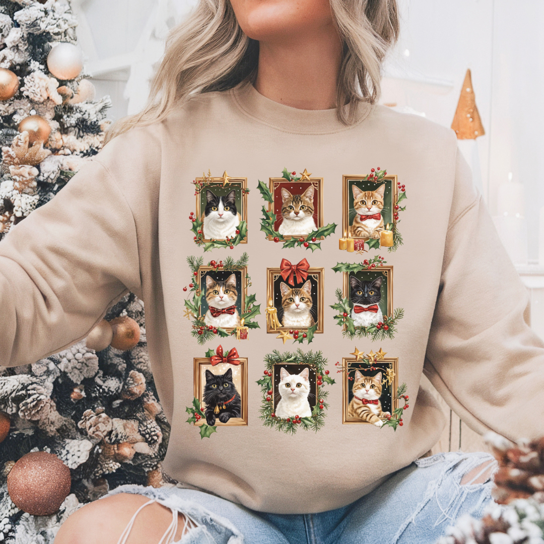Festive Felines Sweatshirt