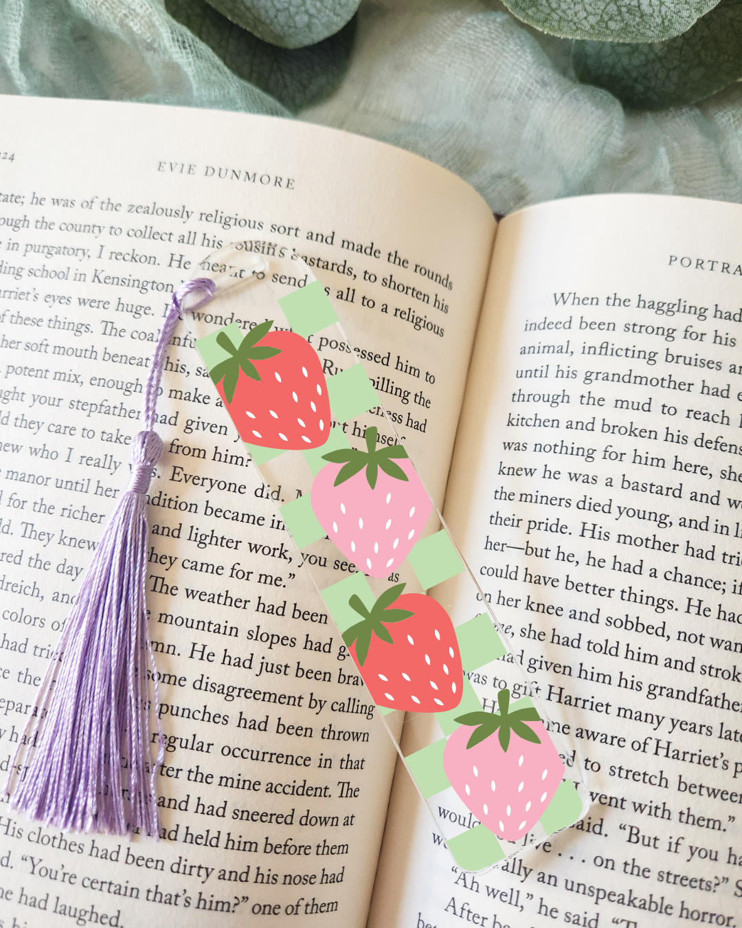 Retro Strawberries Bookmark