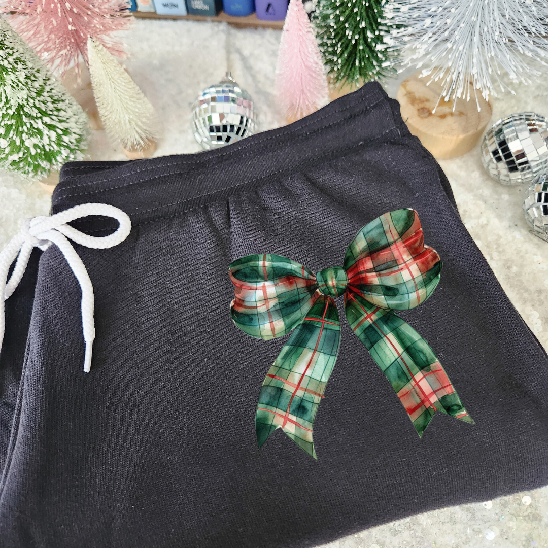 Coquette Christmas Bow Jogger Sweatpants