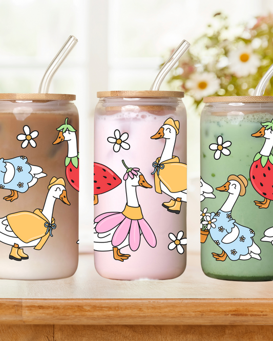 Silly Goose Glass Cup