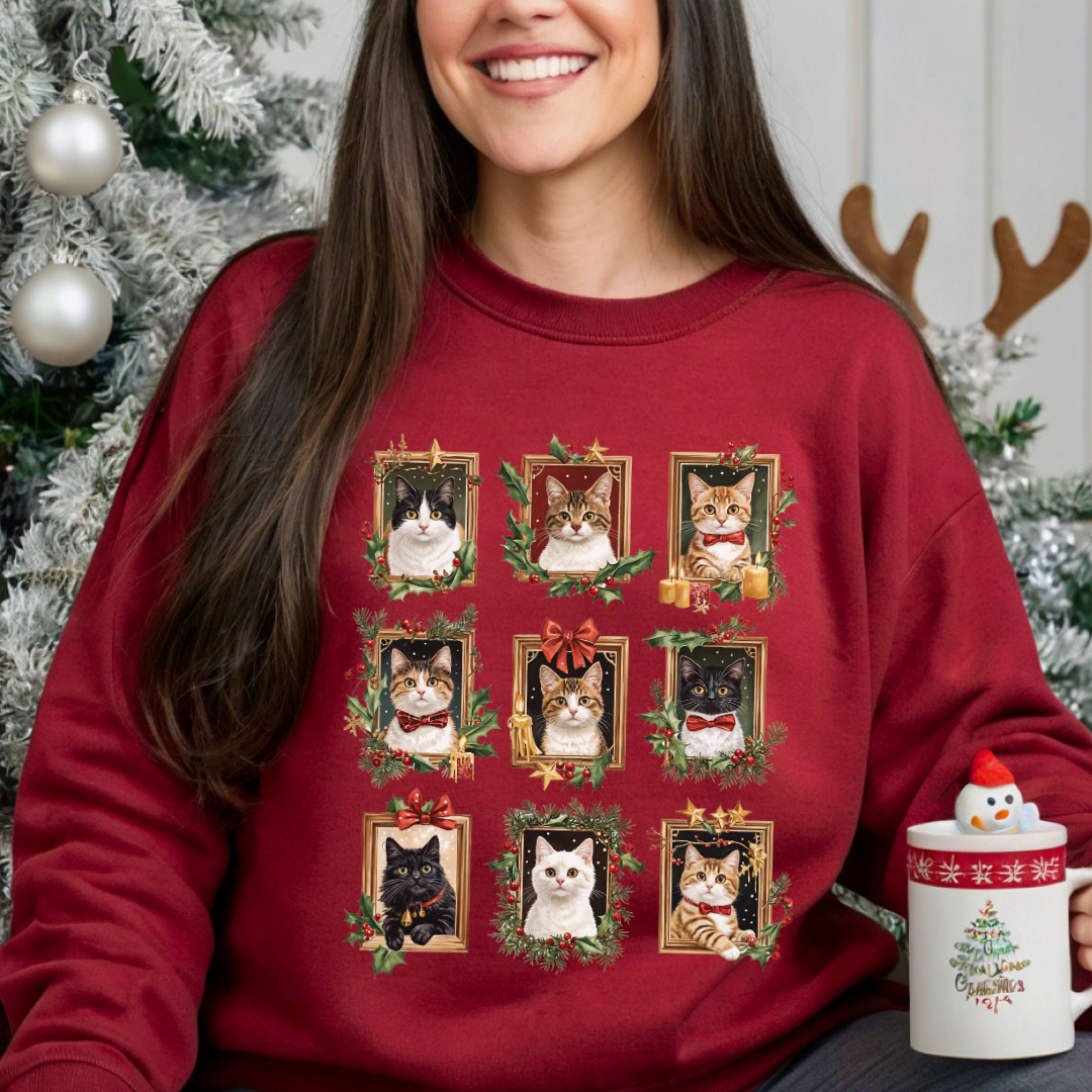 Festive Felines Sweatshirt