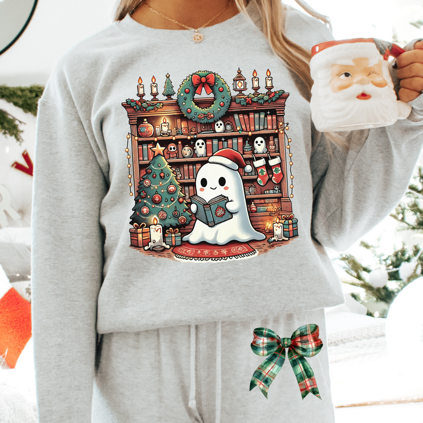 Coquette Christmas Bow Jogger Sweatpants