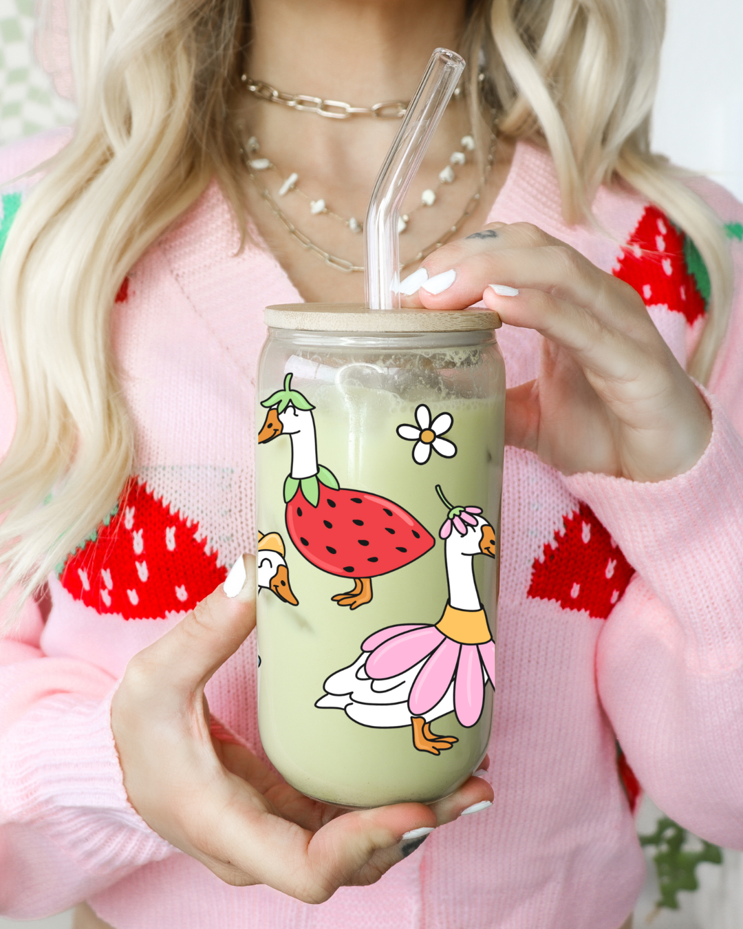 Silly Goose Glass Cup