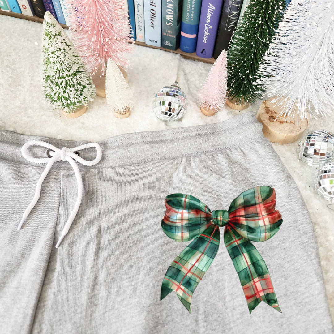 Coquette Christmas Bow Jogger Sweatpants