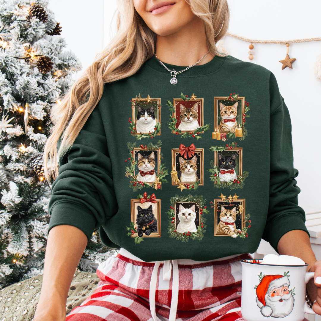 Festive Felines Sweatshirt