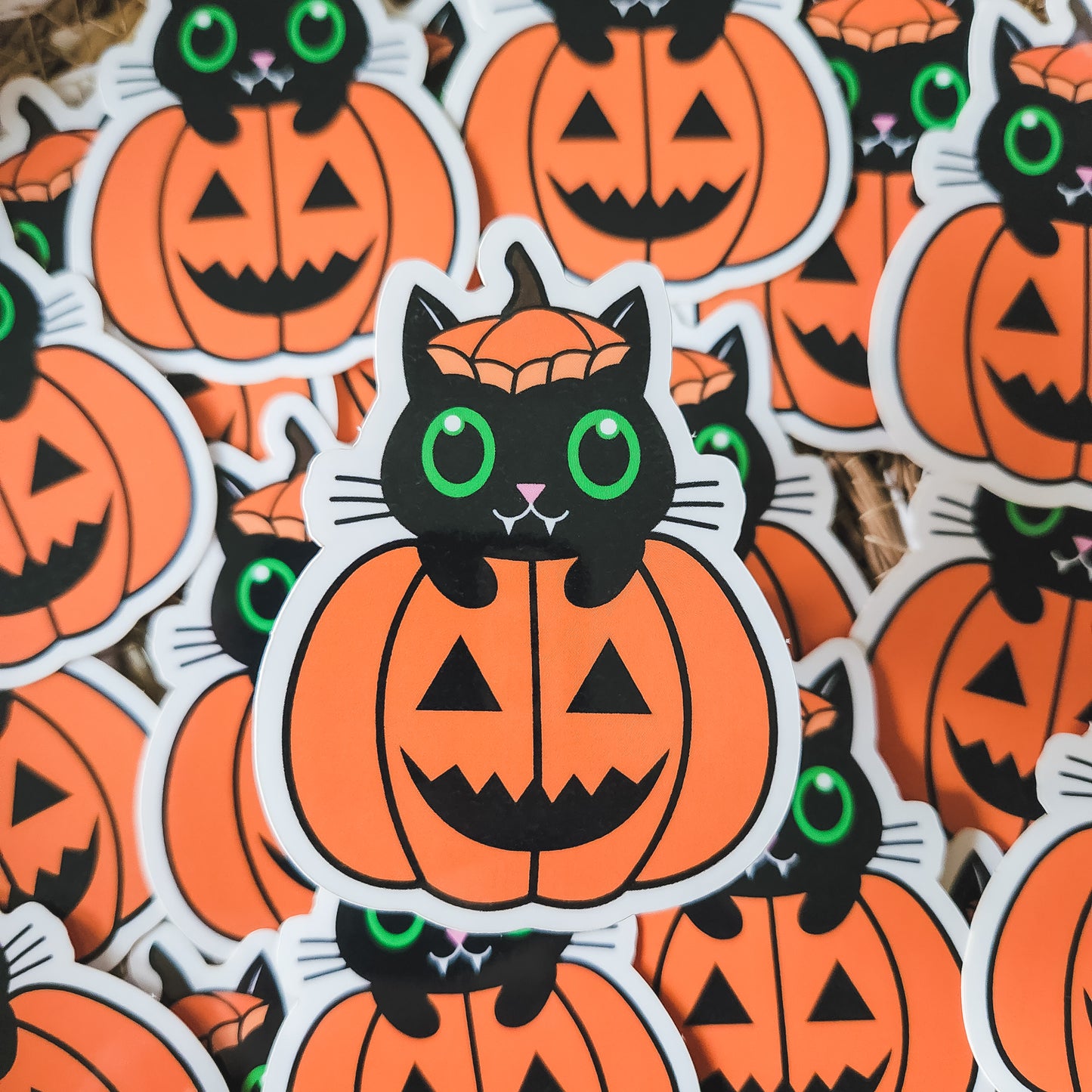 Black Cat Jack-O-Lantern Sticker