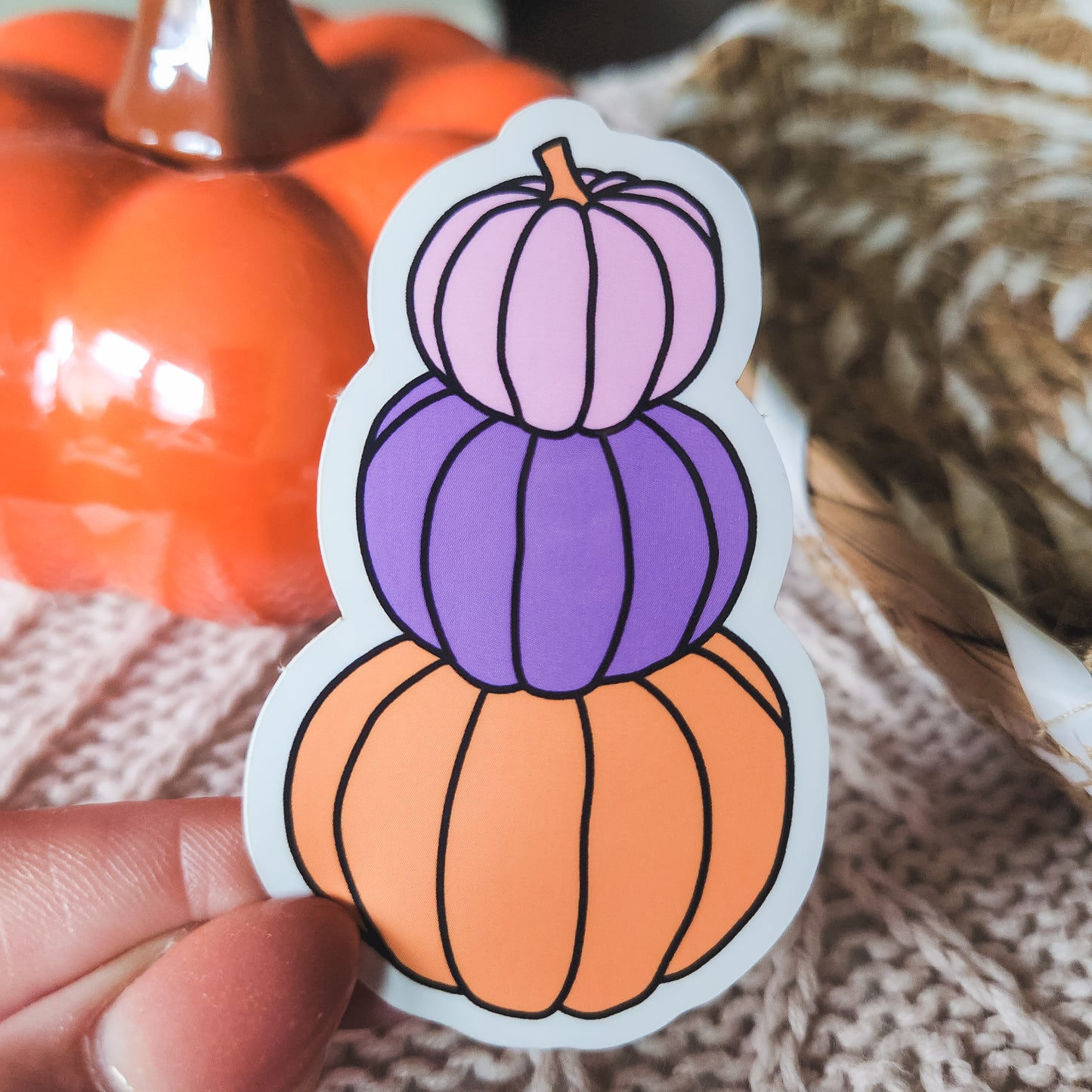 Pastel Pumpkins Sticker
