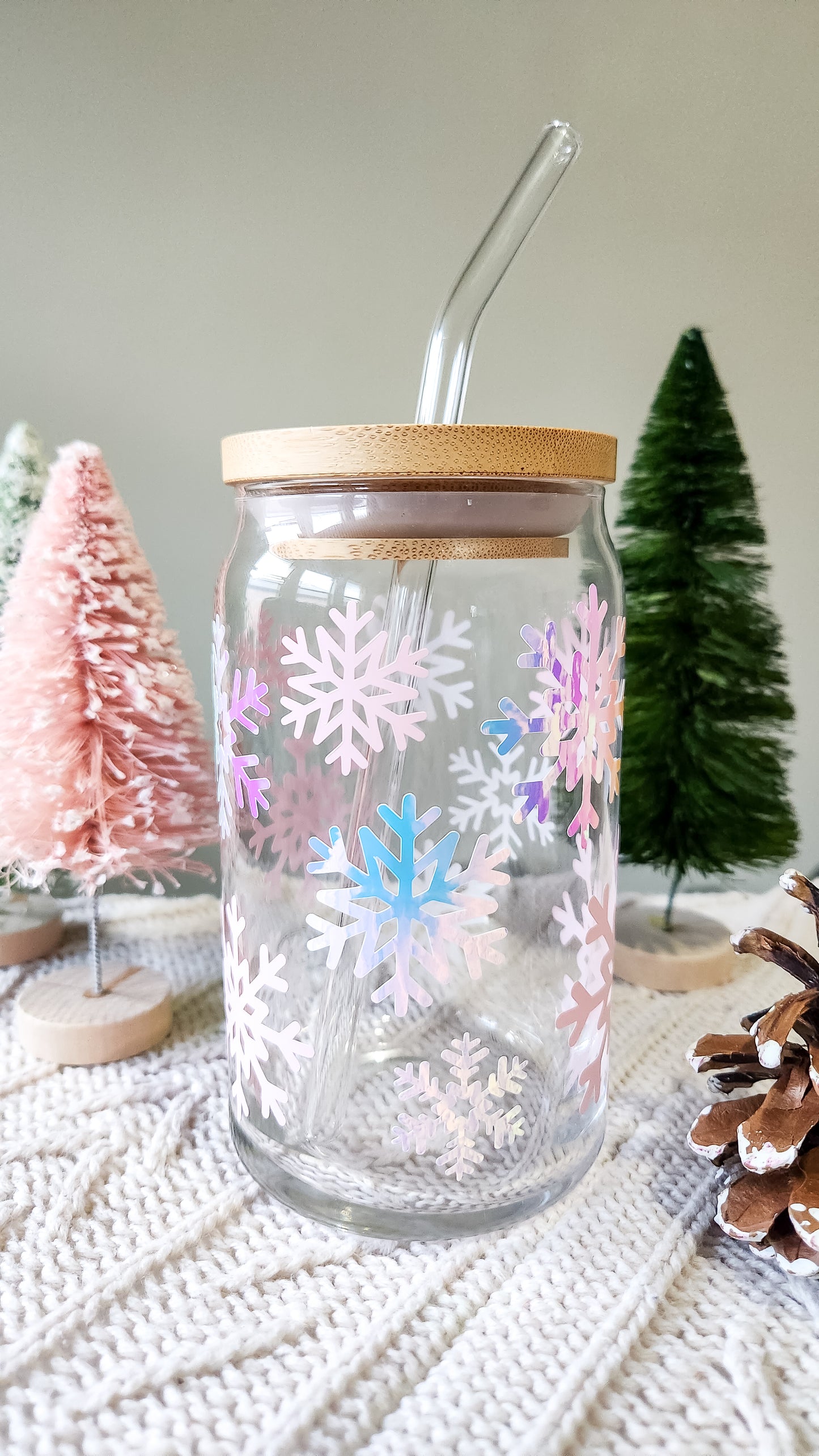 Pink Snowflakes Cup