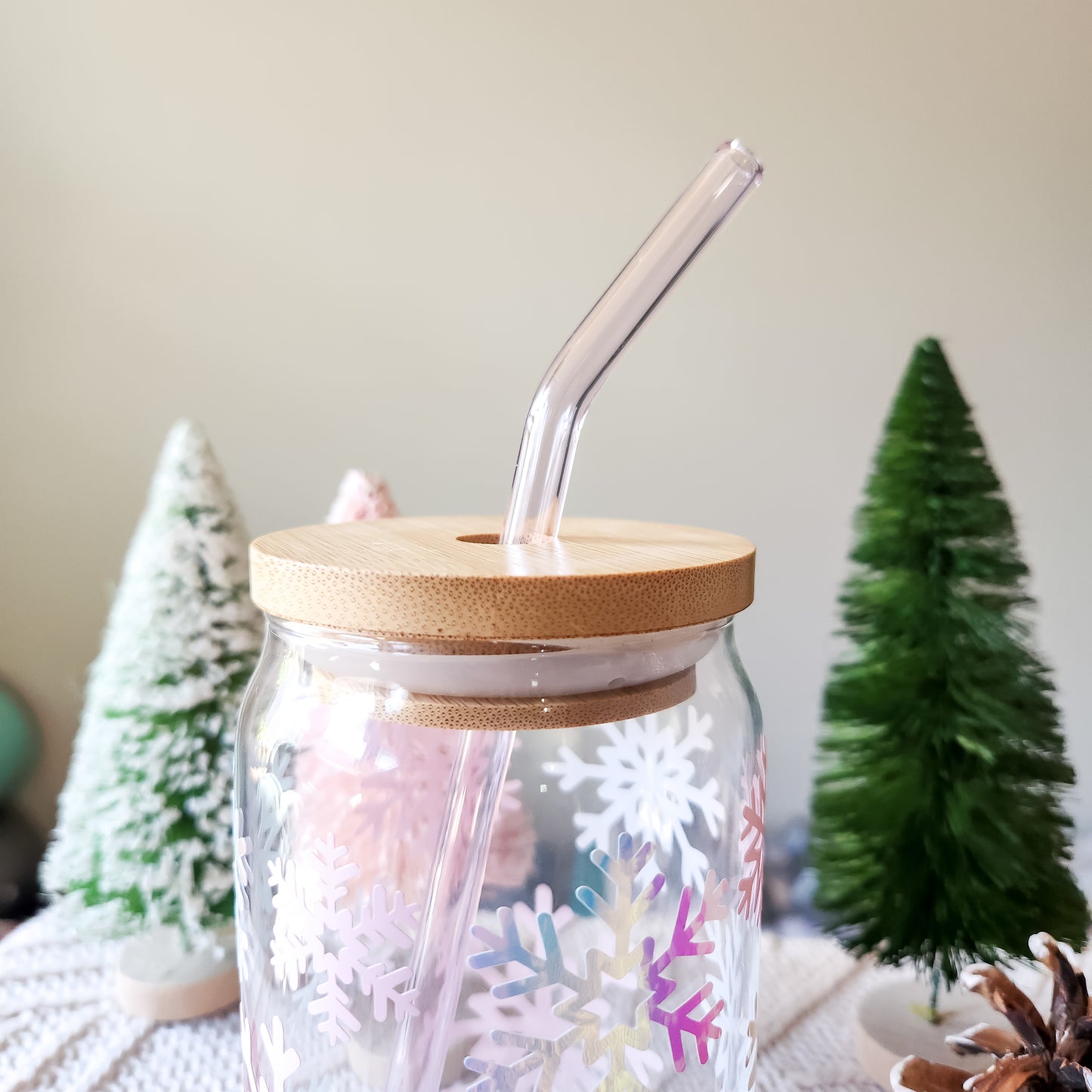Pink Snowflakes Cup