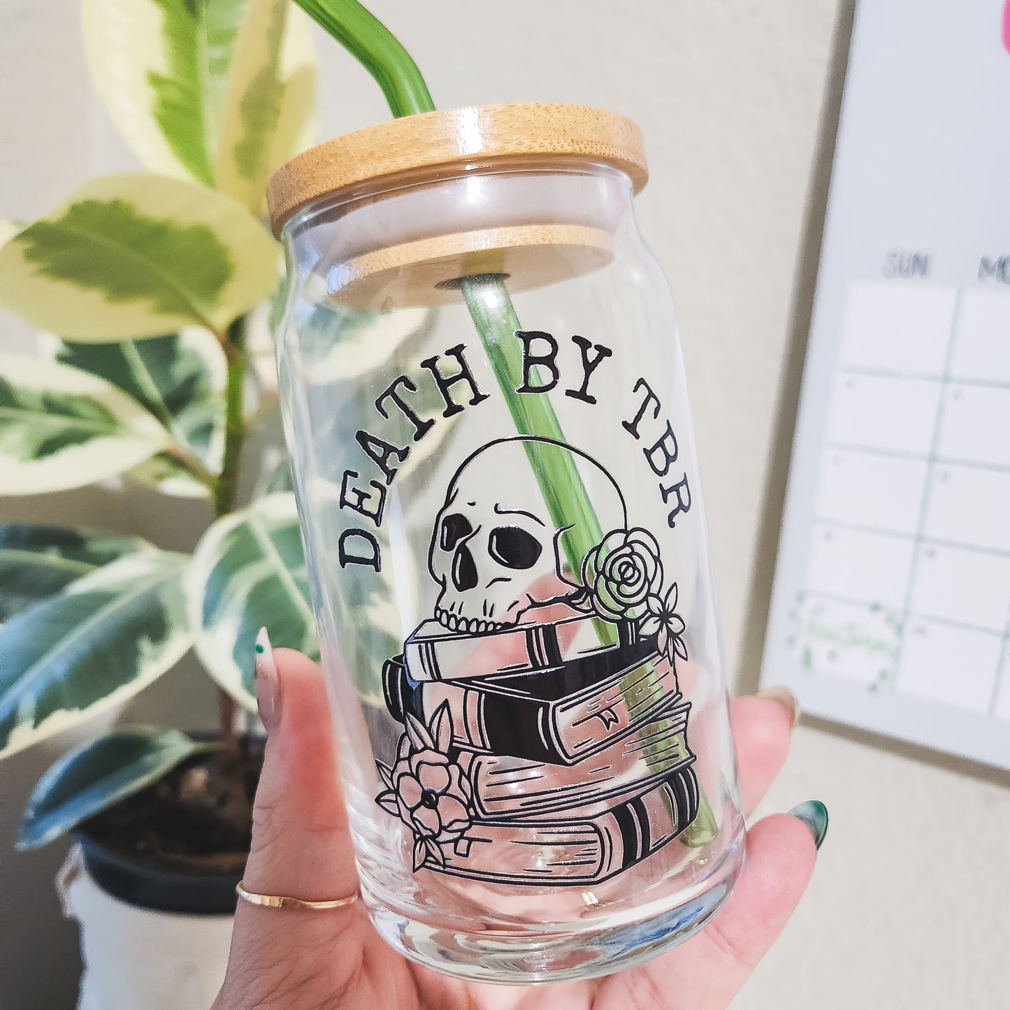 Death By TBR Glass Can Cup