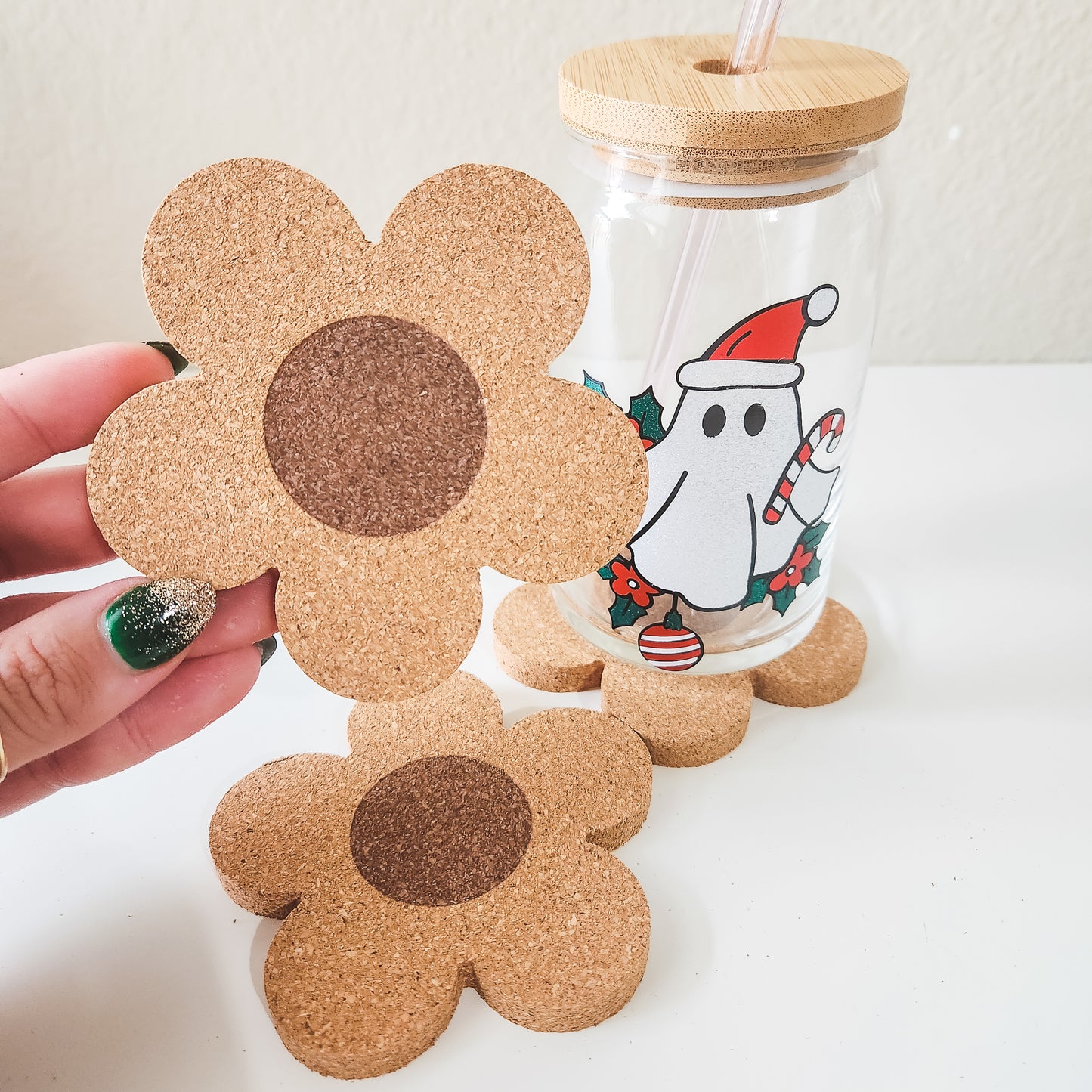 Flower Cork Coaster
