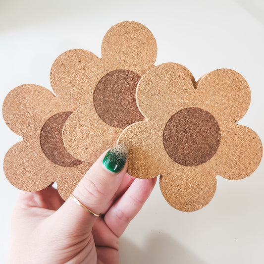 Flower Cork Coaster