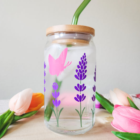 Lavender Color Changing Glass Cup
