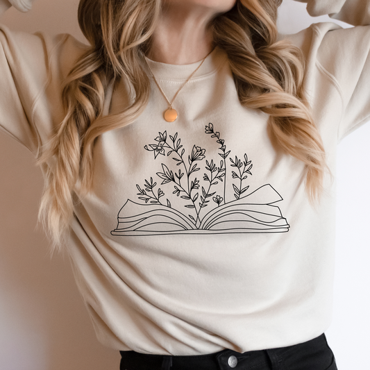 Wildflowers Book Sweatshirt
