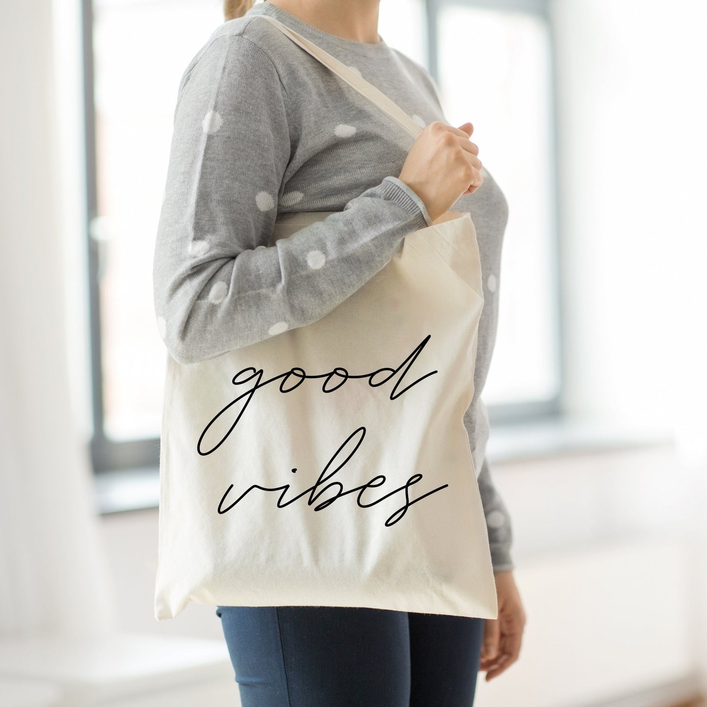 Good Vibes Canvas Tote Bag