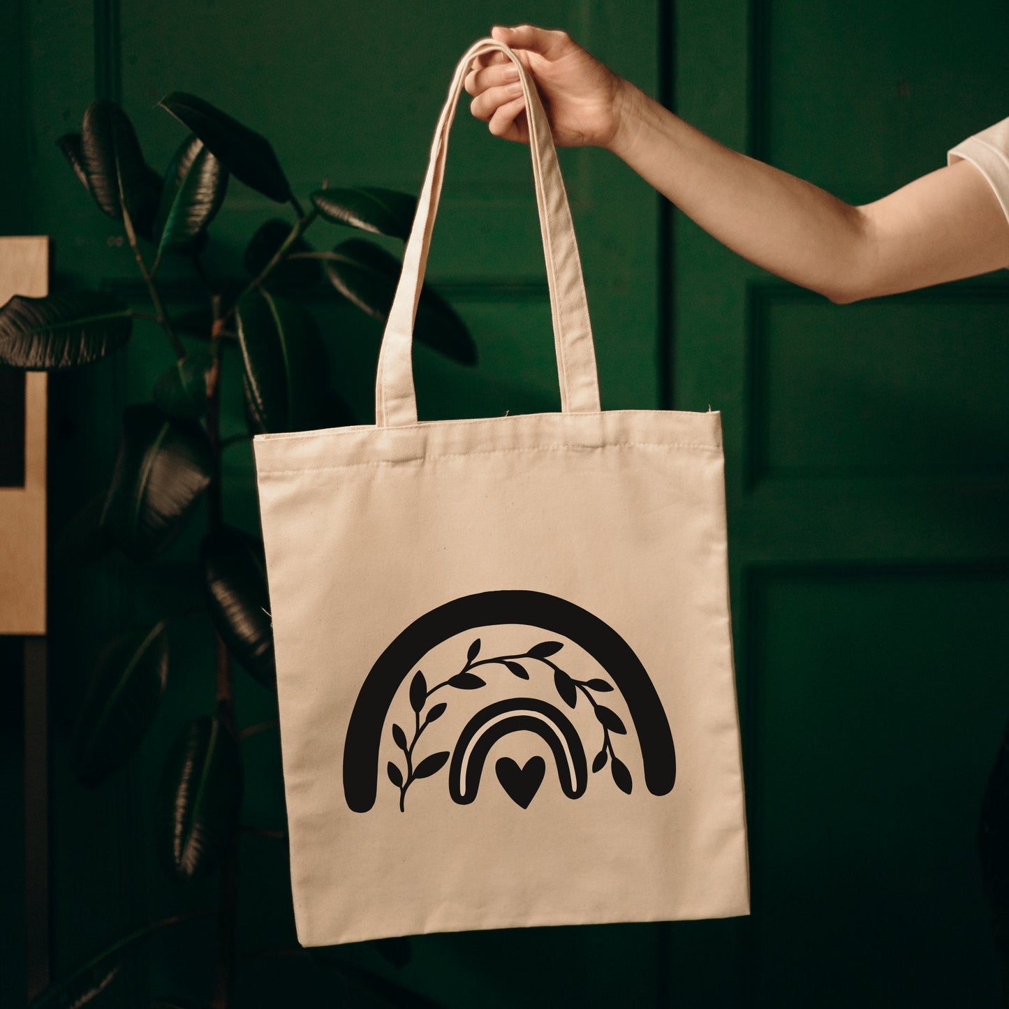 Boho Rainbow Tote Bag