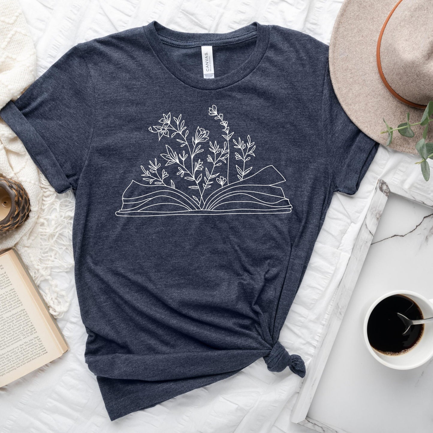 Wildflower Book Lover Shirt