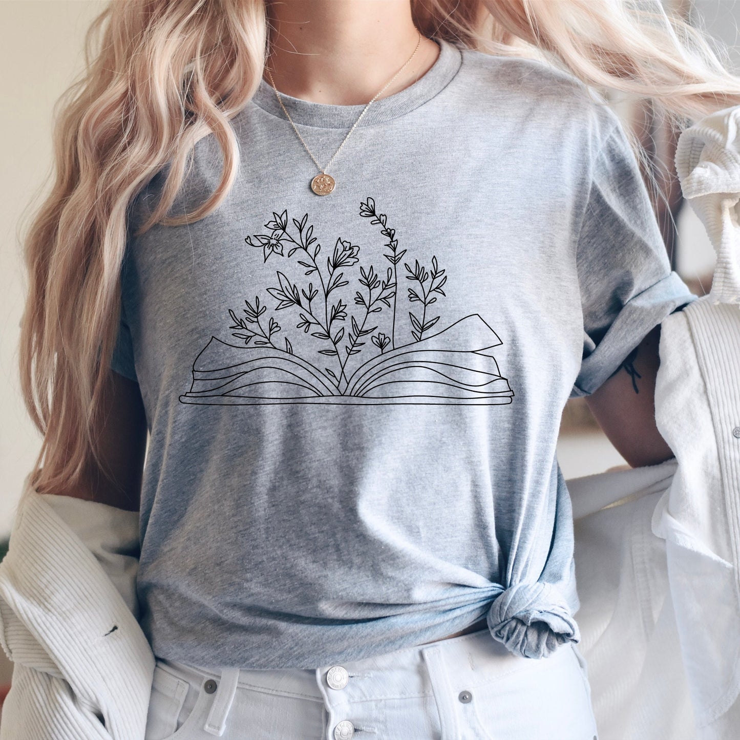 Wildflower Book Lover Shirt