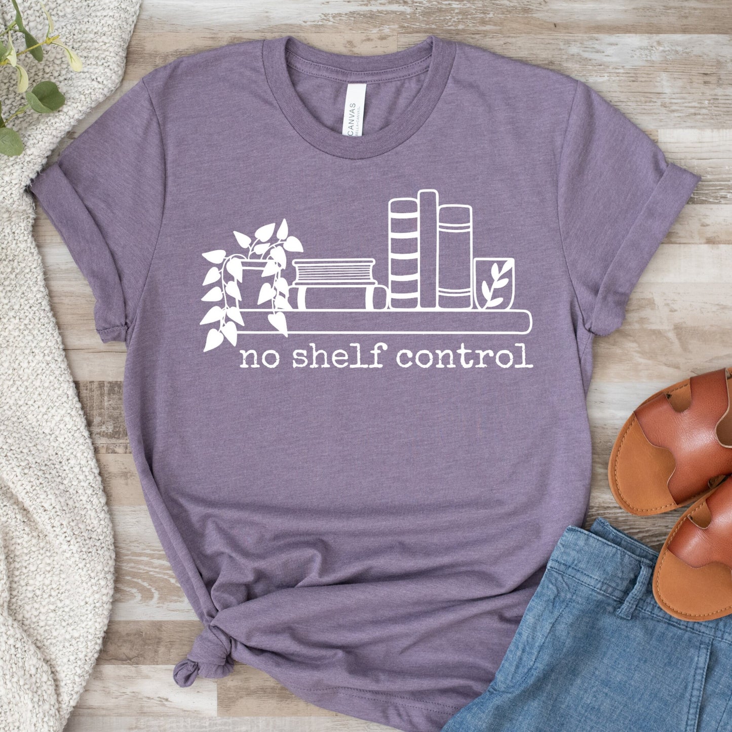 No Shelf Control Book T-Shirt