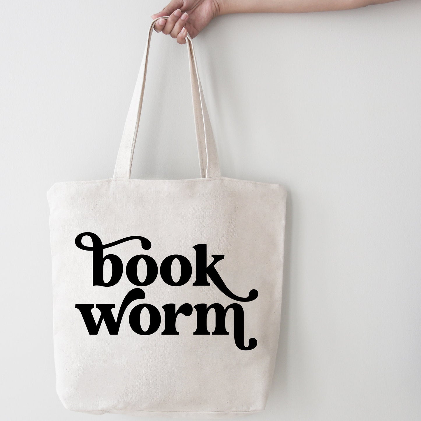 Book Worm Canvas Tote Bag