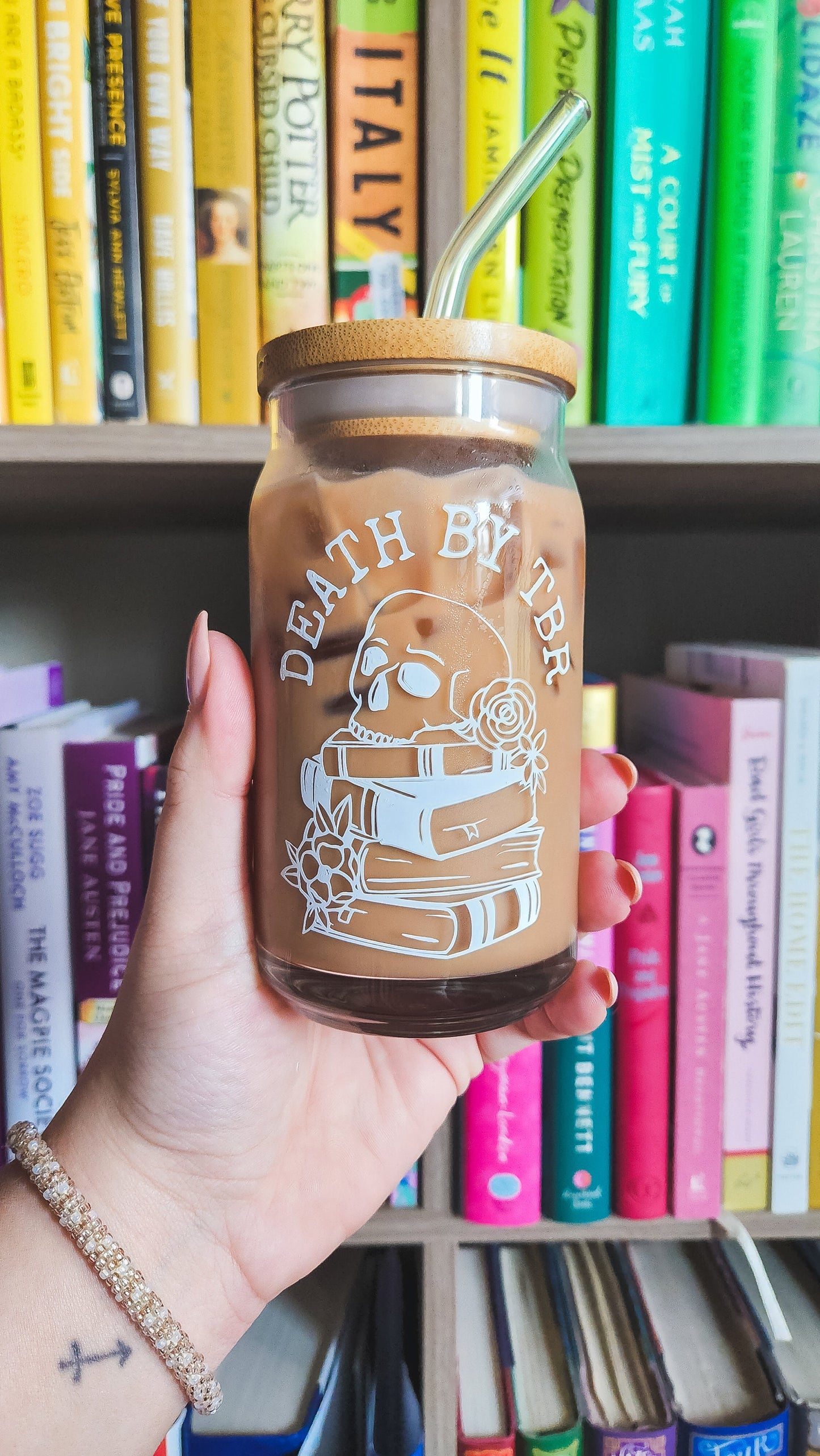 Death By TBR Glass Can Cup