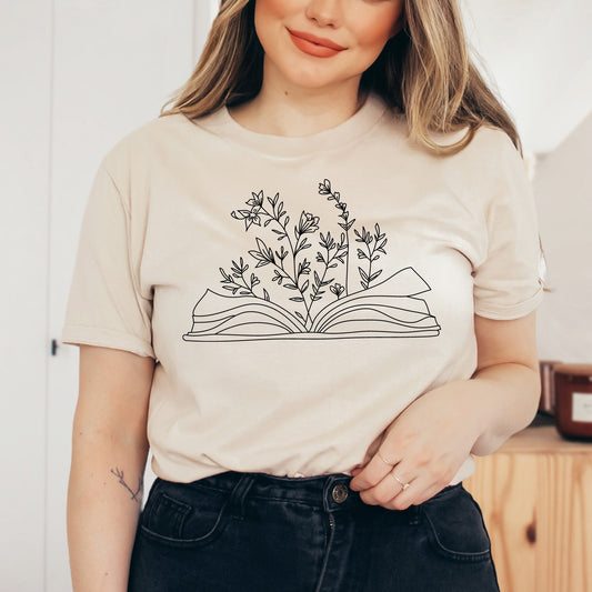 Wildflower Book Lover Shirt
