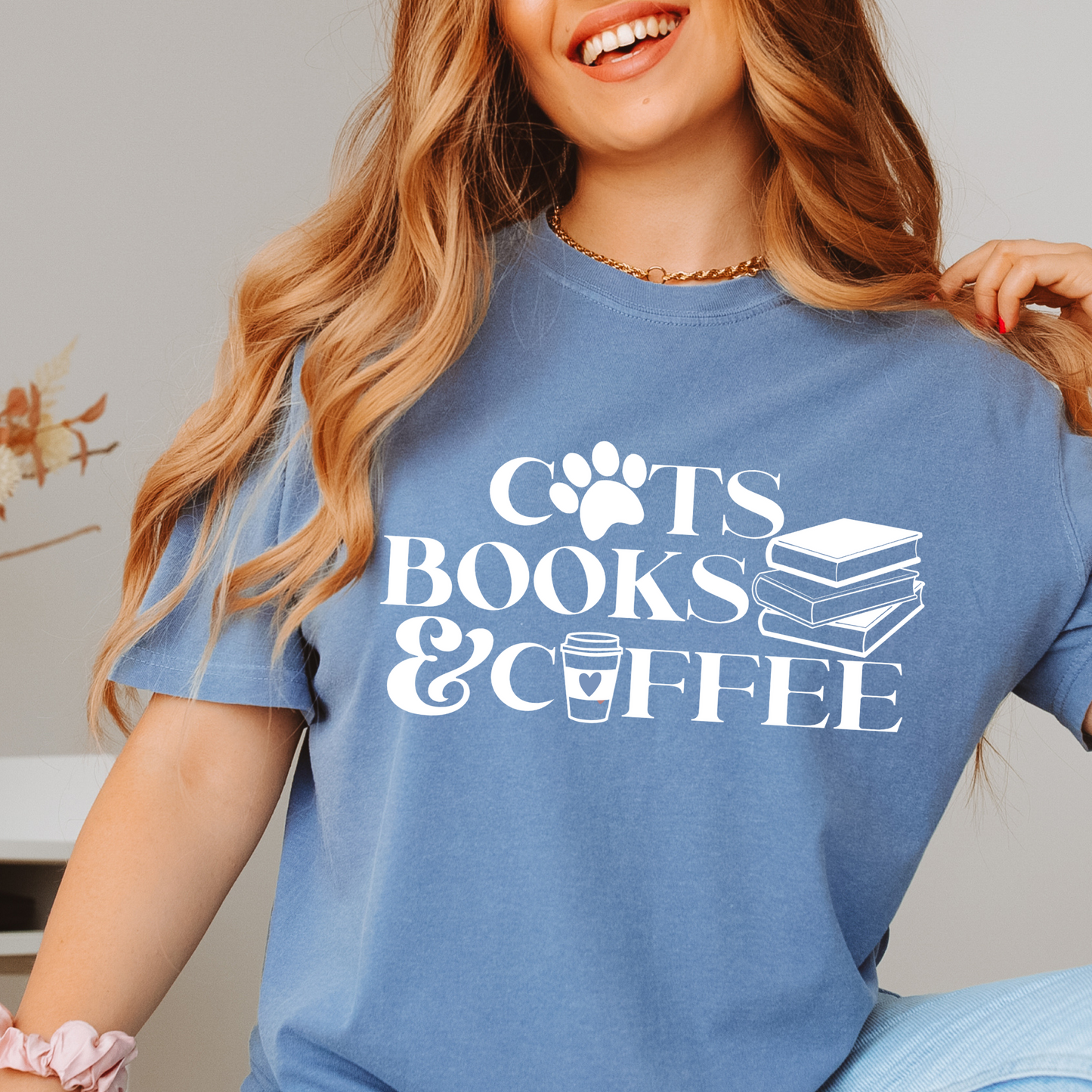 Cats, Books, & Coffee T-Shirt