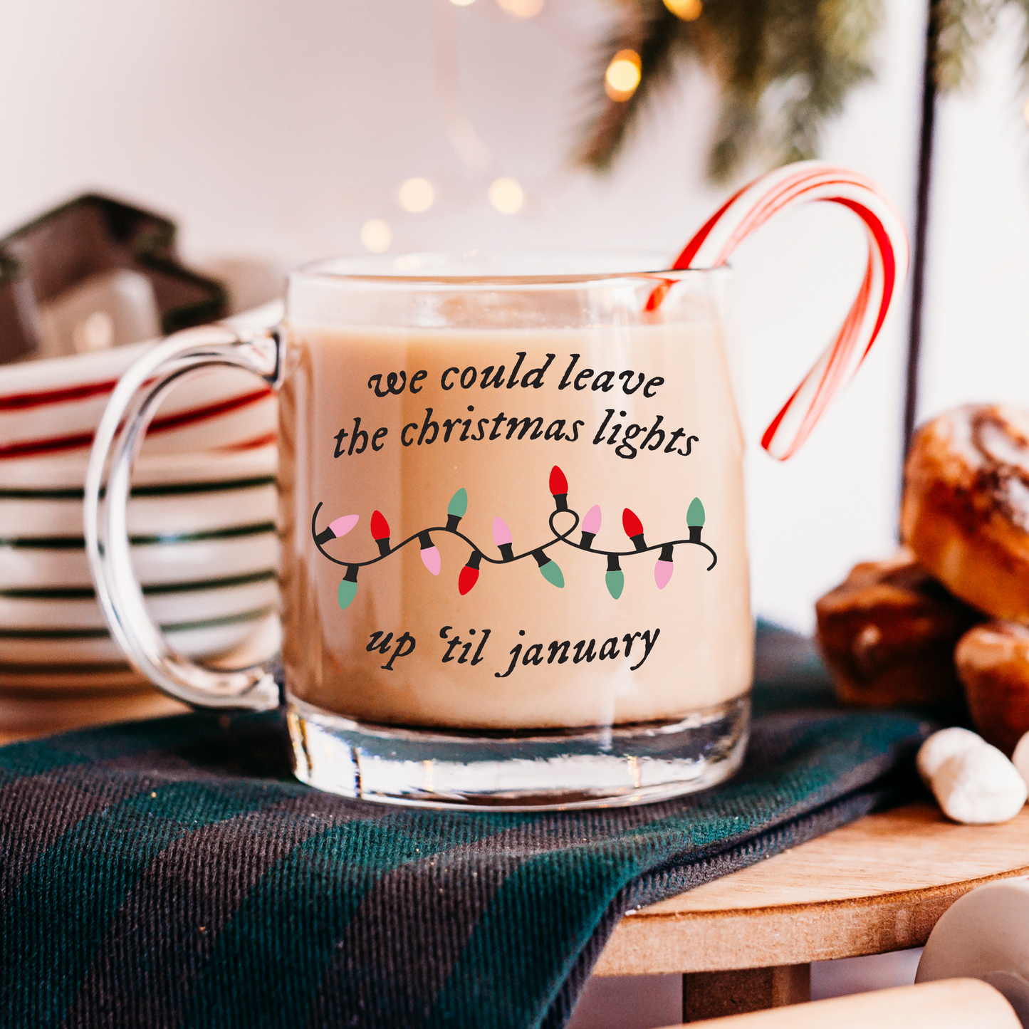 Up 'Til January Glass Mug