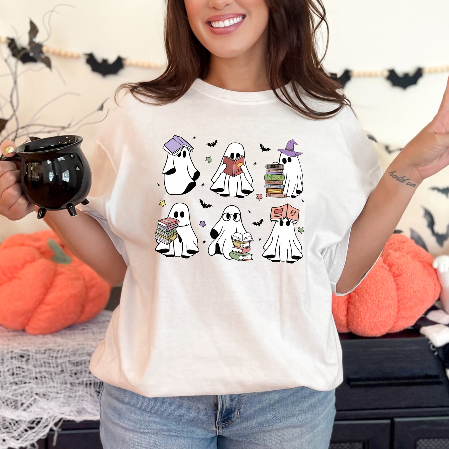 Bookish Ghostie Squad Tee