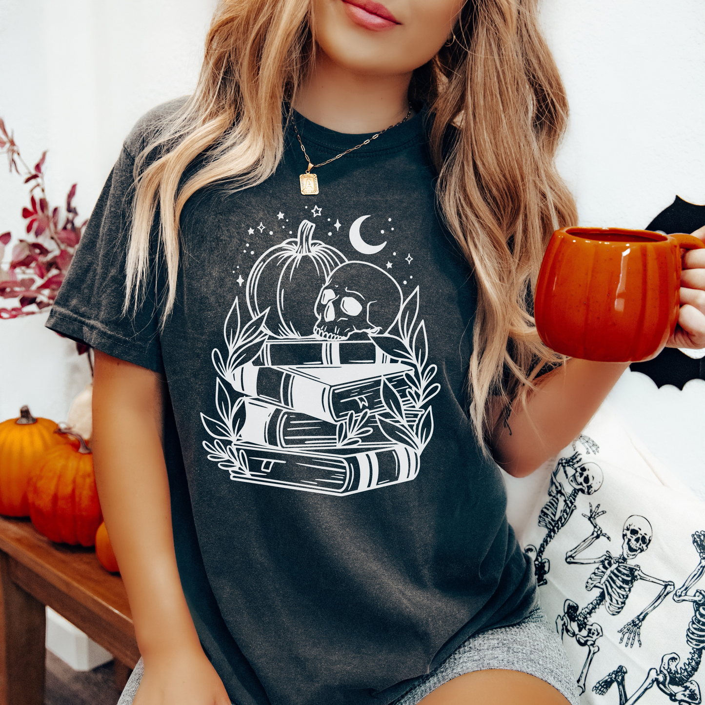 Spooky Bookstack Tee