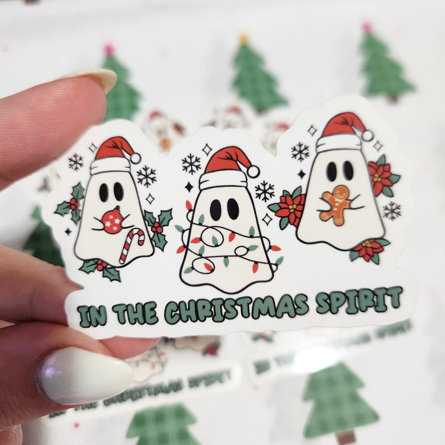 In The Christmas Spirit Ghosts Sticker