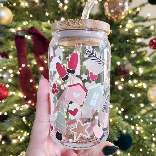 Hallmark Christmas Vibes Glass Cup