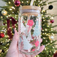 Pastel Christmas Trees Glass Cup